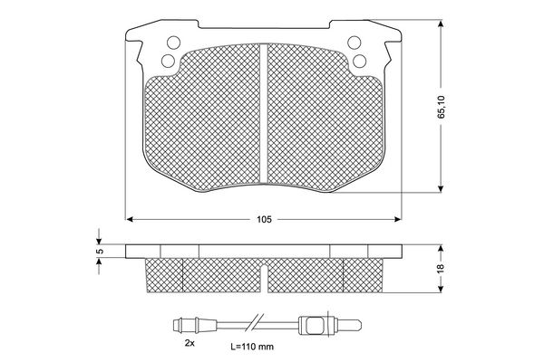 PROCODIS FRANCE Piduriklotsi komplekt,ketaspidur PF10411